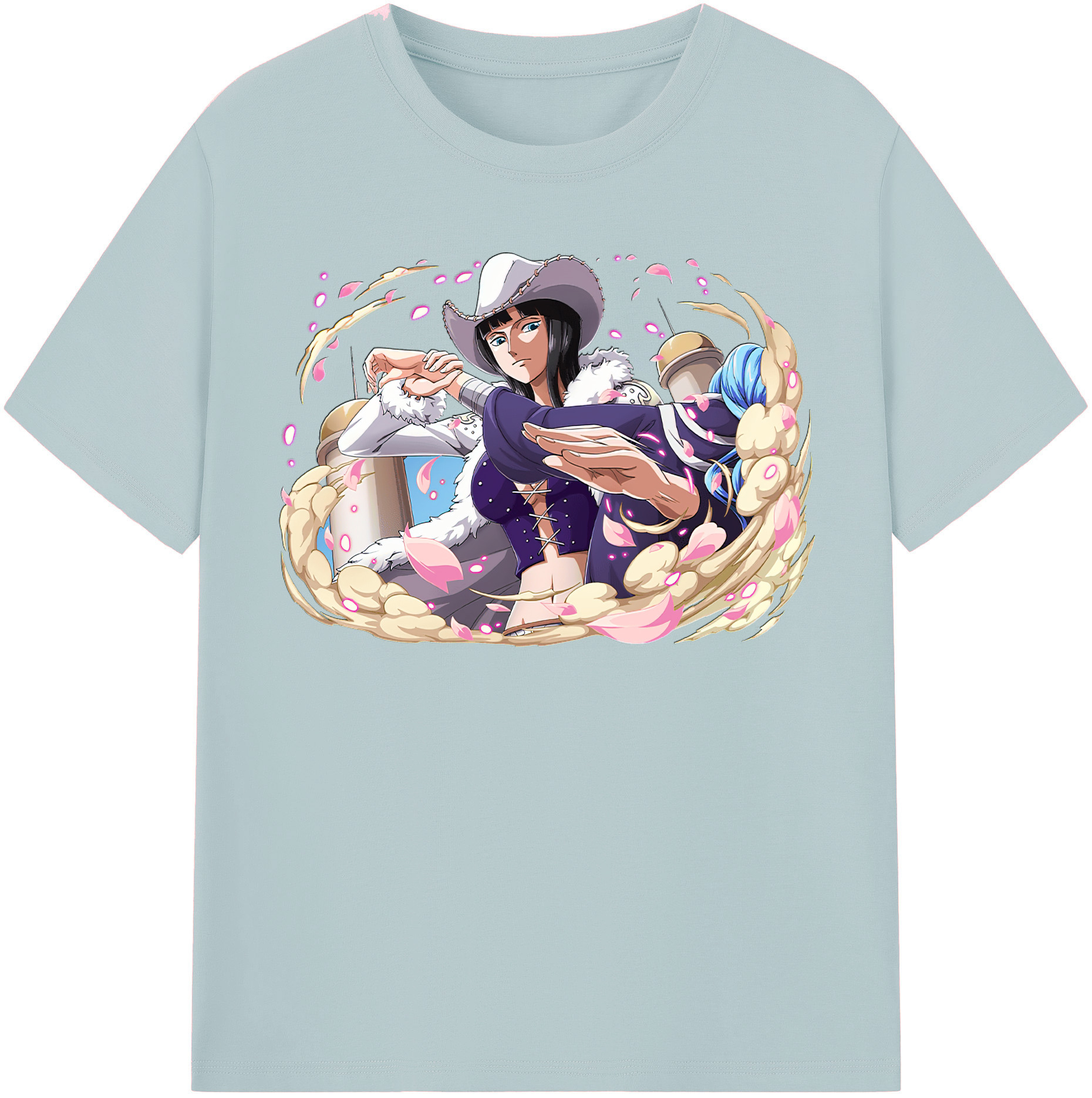 ワンピース ニコ・ロビン ONE PIECE Nico Robin 綿100％半袖Tシャツ（フロントプリント）